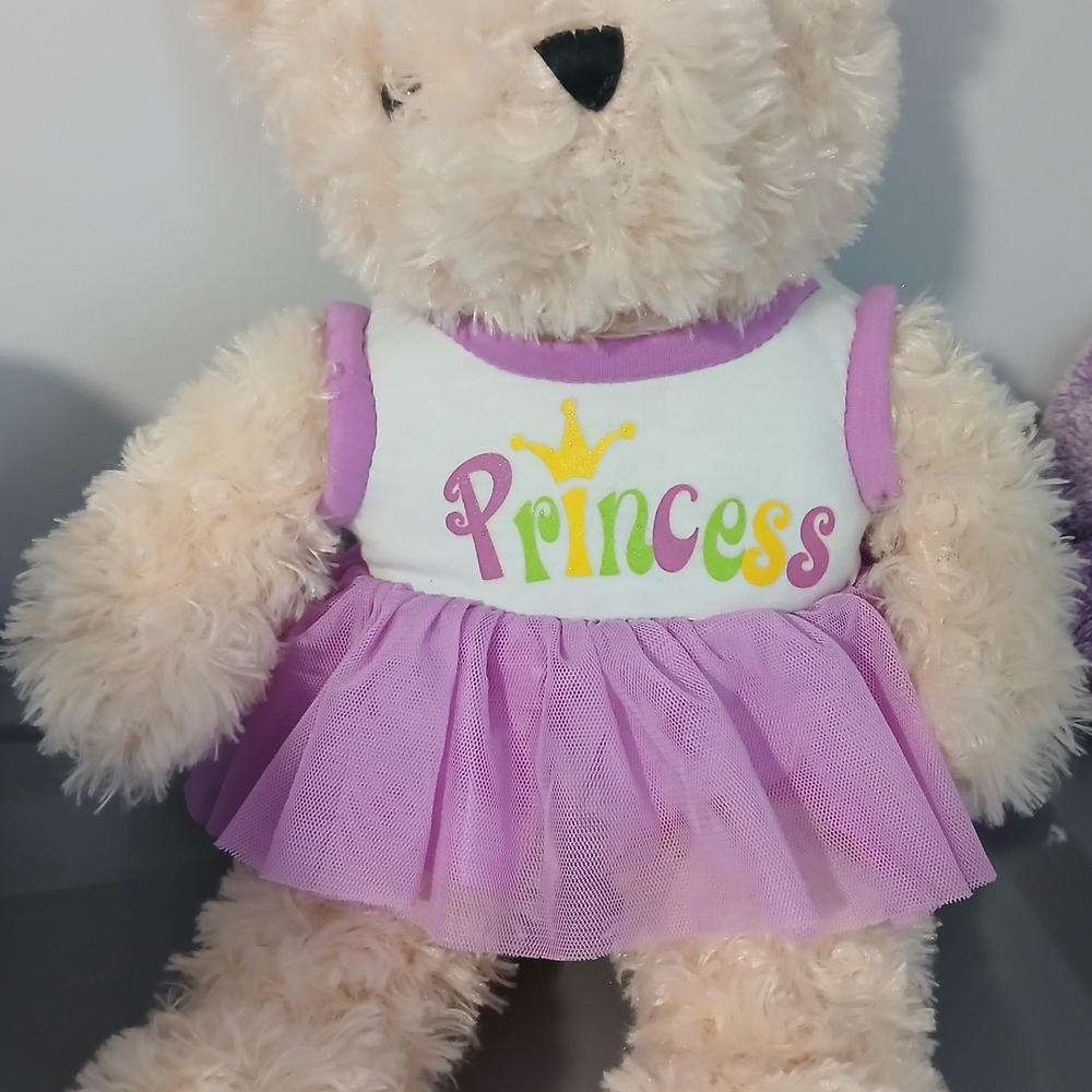 Princess Teddy Bear with Purple Dress